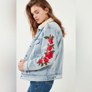 Levi's Ex-Boyfriend Trucker Denim Jacket with Embroidery